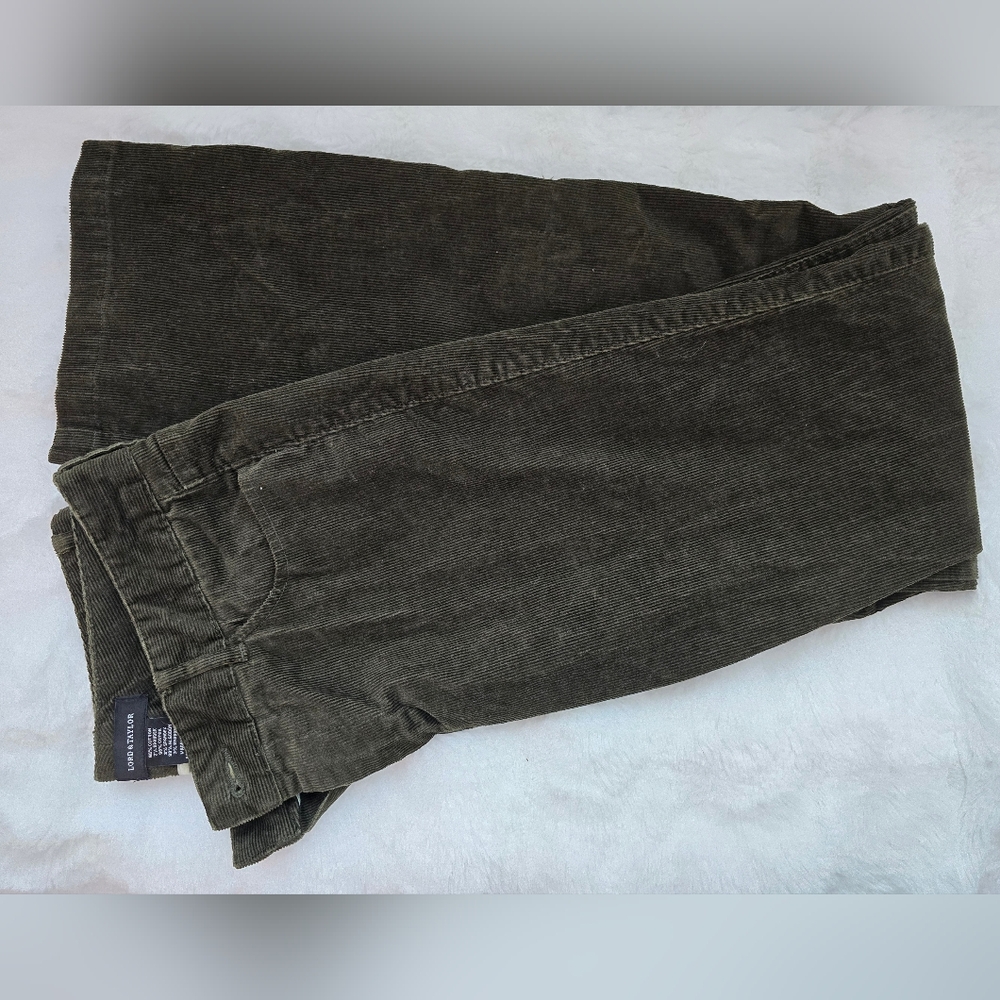 🍁Lord & Taylor Size 2 Dark Green Corduroy Pants - Picture 3 of 5